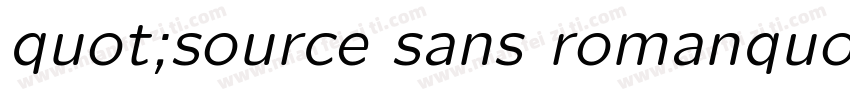 quot;source sans romanquot;字体转换